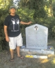 Albert Bashor at Sonny Boy Williamson's grave in Tutwiler, Mississippi