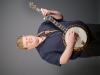 Steven Moore with his 2008 Ome Gold Odyssey banjo, won at the National Bluegrass Banjo Championships.